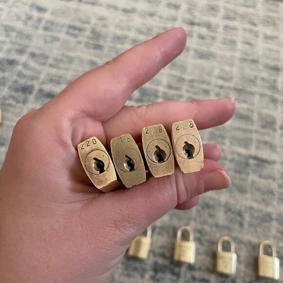 Louis Vuitton luggage lock Authentic vintage brass DIY Necklace - Picture 8 of 12